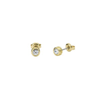 ted baker sinee: mini crystal stud earrings, gold tone, clear crystal