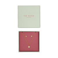 ted baker saskiya: pave nano star gift set gold tone clear crystal