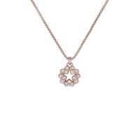 ted baker hayzzel: heart star pendant rose gold tone clear crystal