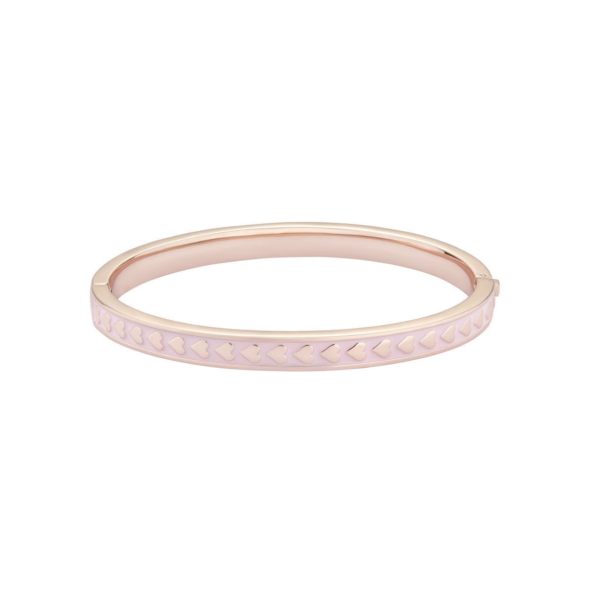 ted baker elliee: enamel heart rose gold tone light pink bangle