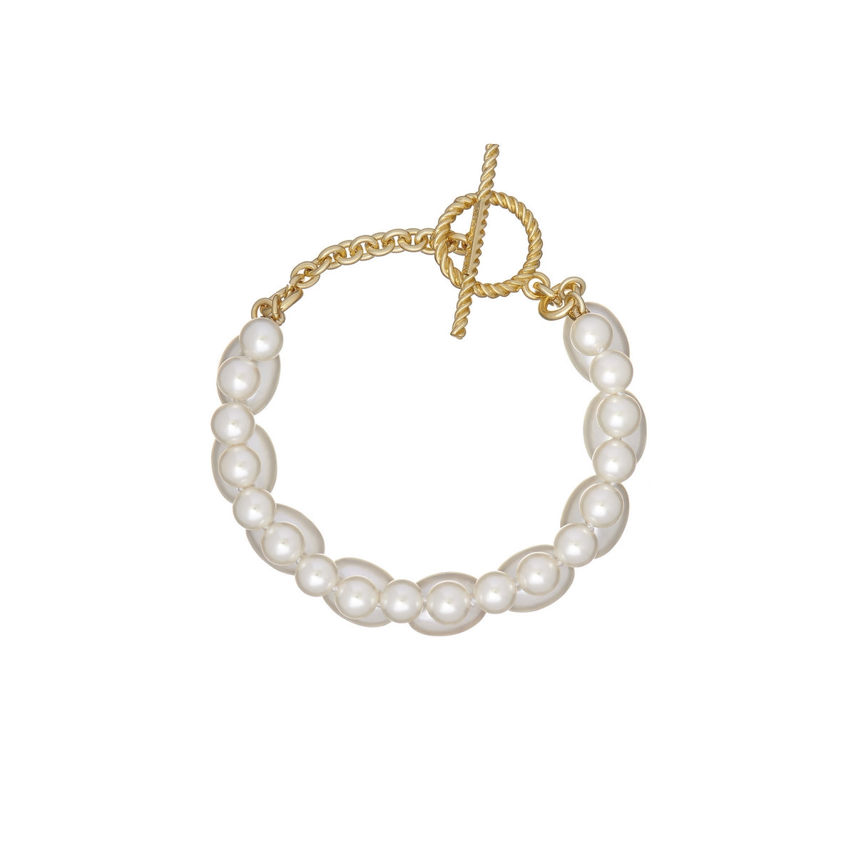 ted baker parkah: pearl bubble double strand gold tone bracelet