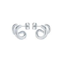 ted baker hennriy: double hoop silver tone earring