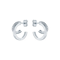 ted baker helias: crystal double hoop crystal earring