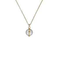 ted baker perreti: logo pearl gold tone pendant necklace