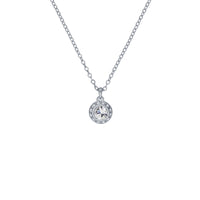 ted baker soltell: solitaire sparkle crystal pendant necklace silver tone, clear crystal