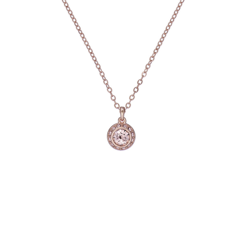 ted baker soltell: solitaire sparkle crystal pendant necklace rose gold tone,rose crystal