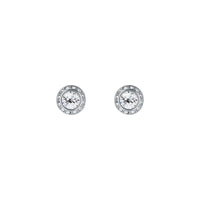 ted baker soletia: solitaire sparkle crystal stud earrings silver tone, clear crystal