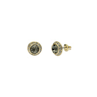 ted baker soletia: solitaire sparkle crystal stud earrings gold tone black dianond crystal