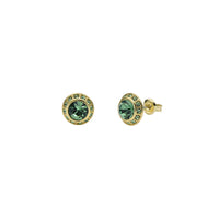 ted baker soleta: solitaire sparkle crystal stud earrings gold tone, green crystal