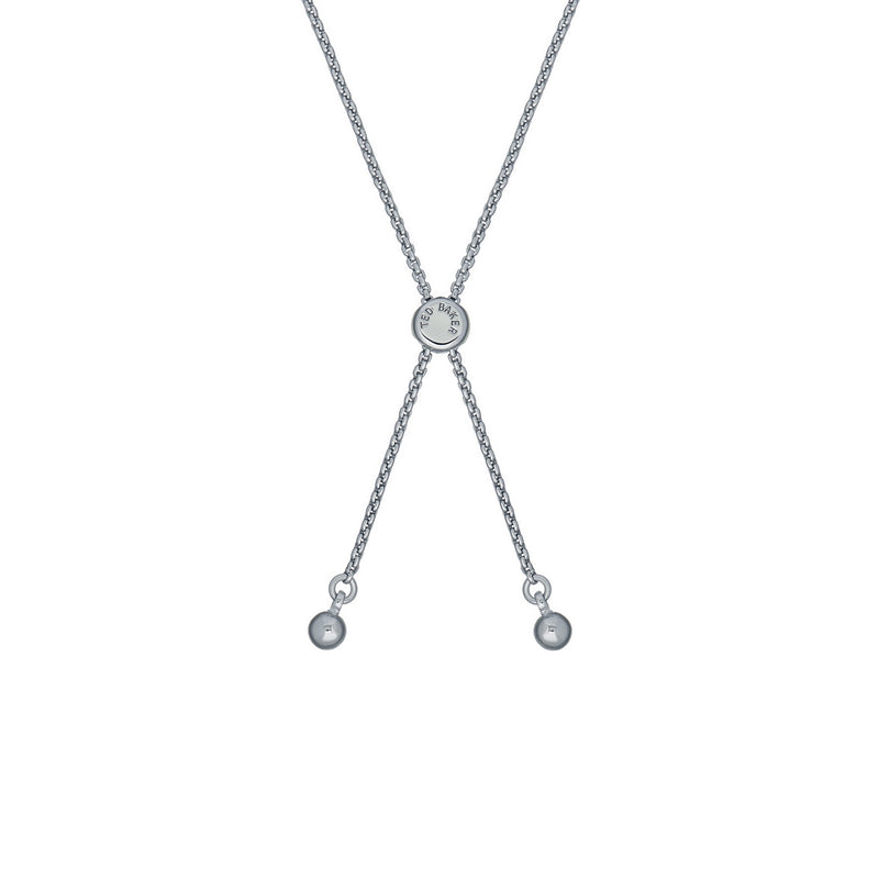 ted baker soleta: solitaire sparkle crystal adjustable bracelet silver tone, clear crystal