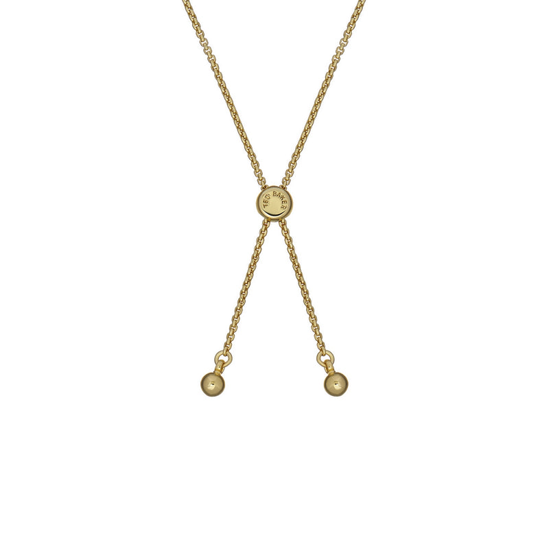 ted baker soleta: solitaire sparkle crystal adjustable bracelet gold tone clear crystal