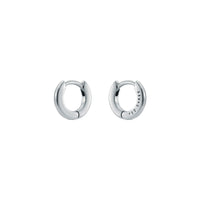 ted baker crisete: logo hoop earrings (10mm) silver tone