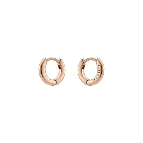 ted baker crisete: logo hoop 10mm earrings rose gold tone