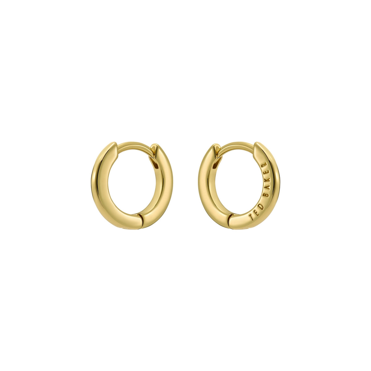 ted baker crislie logo 12mm hoop earring gold tone