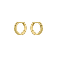 ted baker crislie logo 12mm hoop earring gold tone
