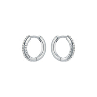 ted baker heplie: crystal hoop earrings (14mm) silver tone, clear crystal