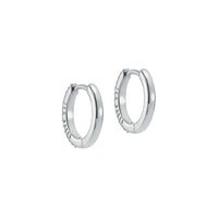 ted baker heplie: crystal hoop earrings (14mm) silver tone, clear crystal