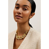 ted baker floressa: pearl flower necklace gold tone