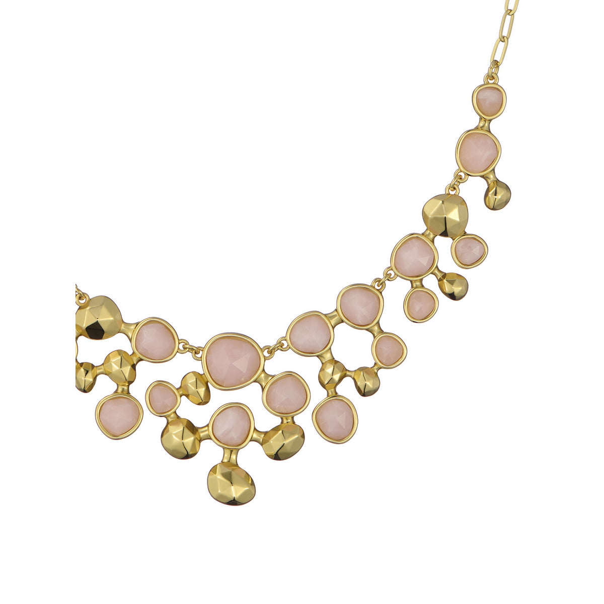 ted baker periela: pebble stone necklace gold tone, pink
