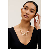 ted baker periela: pebble stone necklace gold tone, pink