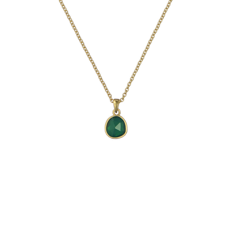 ted baker peralia: pebble stone pendant necklace gold tone, green