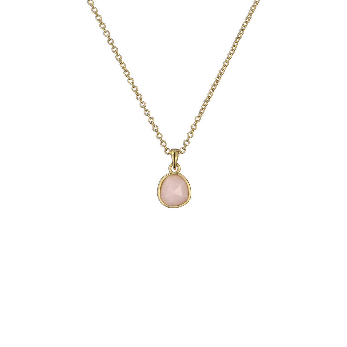 ted baker peralia: pebble stone pendant necklace gold tone, pink