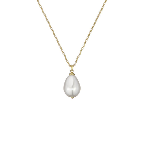 ted baker parmlia: pearly chain pendant necklace gold tone