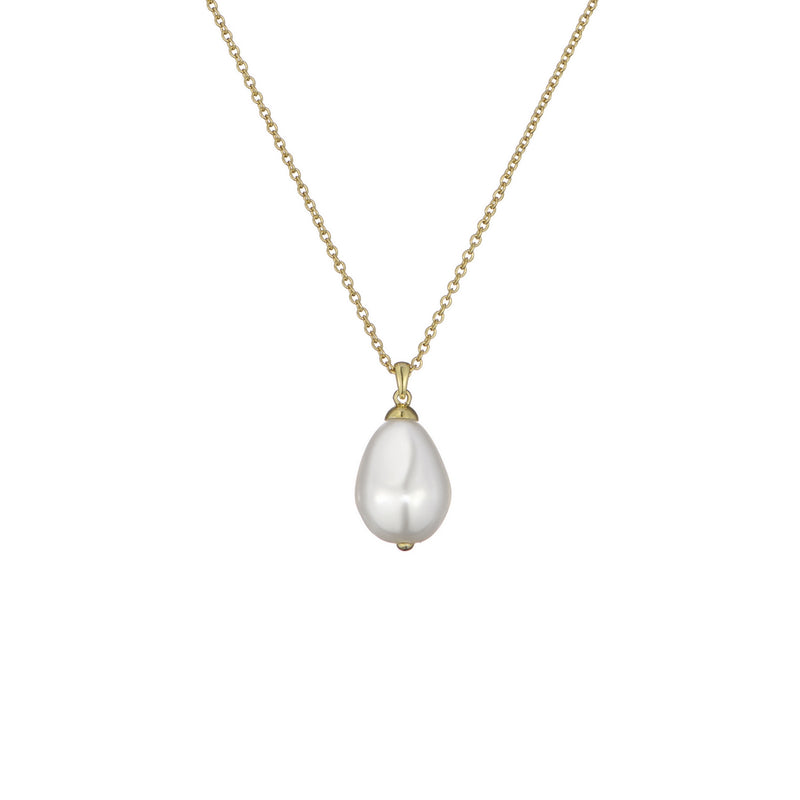 ted baker parmlia: pearly chain pendant necklace gold tone