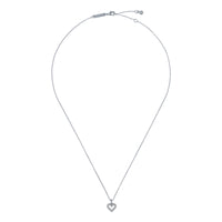 ted baker amore: crystal halo heart pendant necklace, silver tone, clear crystal
