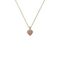 ted baker adorina: crystal sweetheart pendant necklace gold tone, light pink ombre crystal