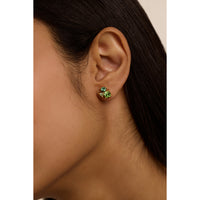 ted baker joyaa: jewel cluster stud earrings, gold tone, green multi crystal