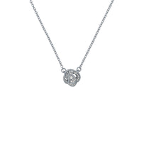 ted baker florita: crystal flower pendant necklace silver tone, clear crystal