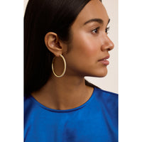 ted baker perla: large pearl hoop earrings, gold tone, pearl