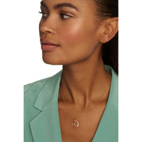 ted baker molli: monogram crystal pendant necklace gold tone