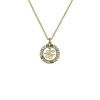 ted baker molli: monogram crystal pendant necklace gold tone