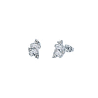 ted baker clarice: crystal cluster stud earrings silver tone