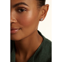 ted baker clarice: crystal cluster stud earrings silver tone