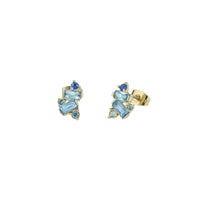 ted baker clarice: crystal cluster stud earrings gold tone