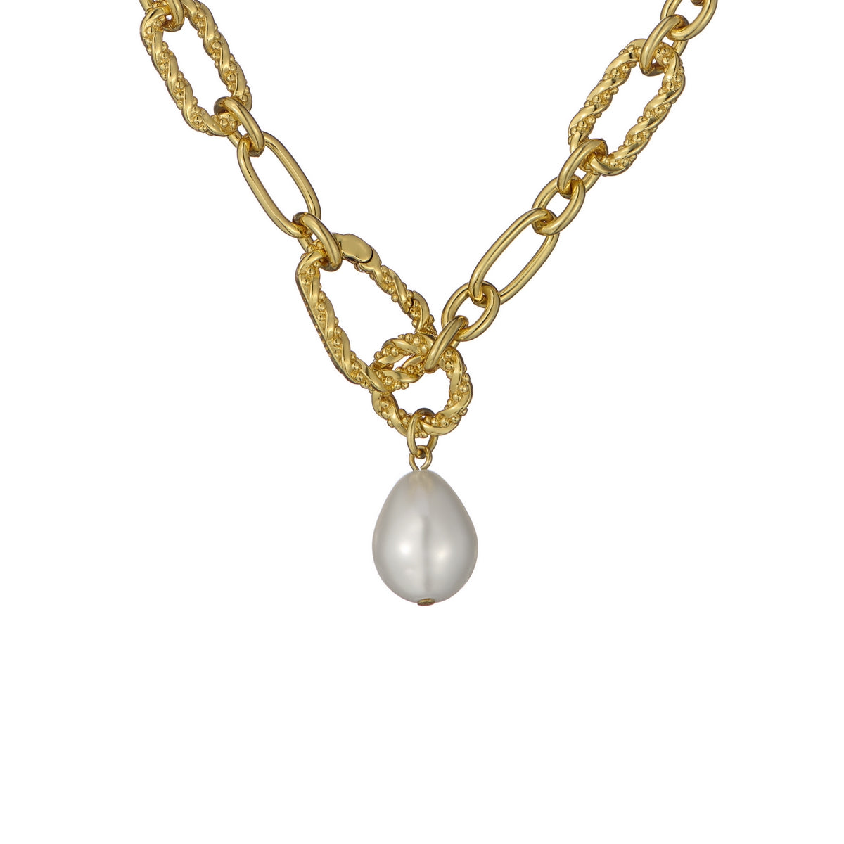ted baker timora: twisted pearl pendant necklace gold tone