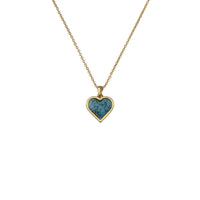 ted baker farida: faceted stone heart pendant necklace gold tone