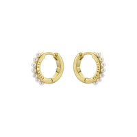 ted baker persia: pearl huggie earrings gold tone