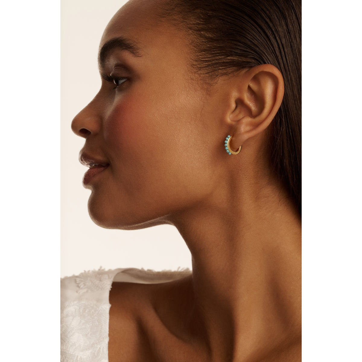 ted baker persia: turquoise huggie earrings