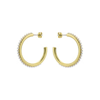 ted baker peraa: medium pearl hoop earrings gold tone