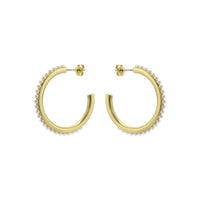 ted baker peraa: medium pearl hoop earrings gold tone