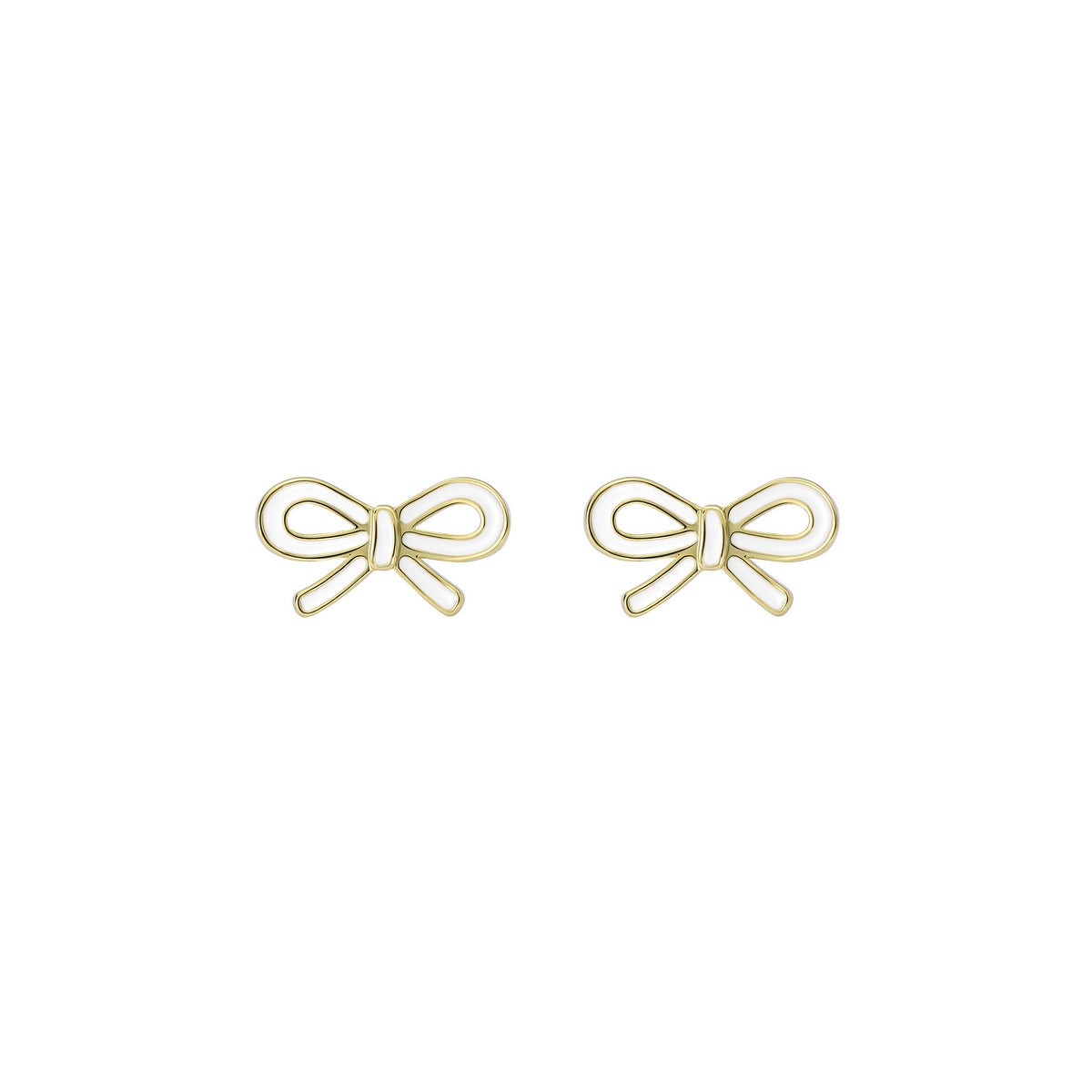 ted baker bowie: tie bow enamel stud earrings