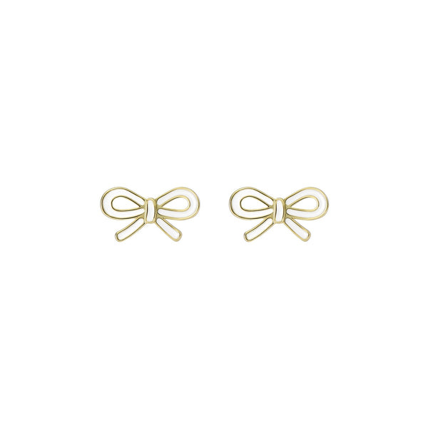 ted baker bowie: tie bow enamel stud earrings