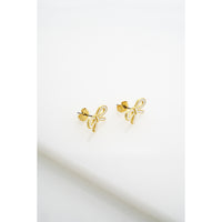 ted baker bowie: tie bow enamel stud earrings