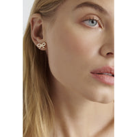 ted baker bowie: tie bow enamel stud earrings