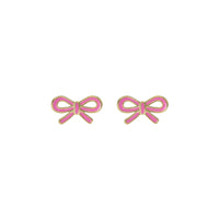 ted baker bowie: tie bow enamel stud earrings