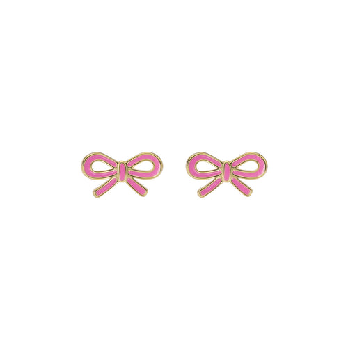 ted baker bowie: tie bow enamel stud earrings